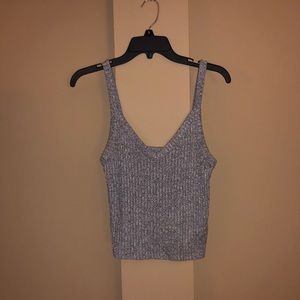 Grey Cropped Tank Top